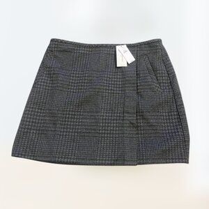 NWT Banana Republic Houndstooth Mini Wrap Skirt Women's Size 6